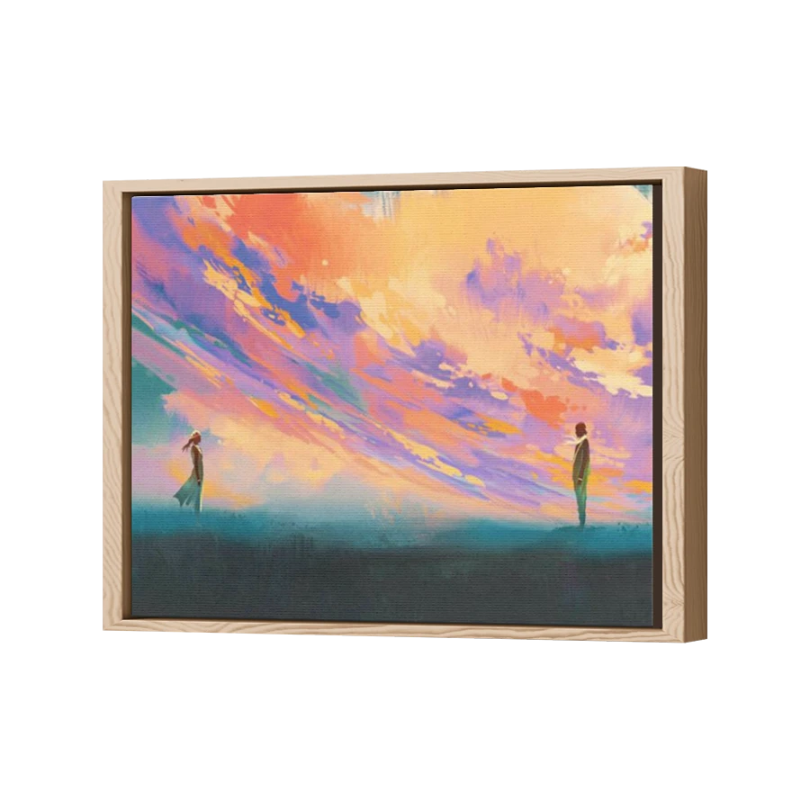 Thumbnail for Canvas - Wood Grain Floating Frame