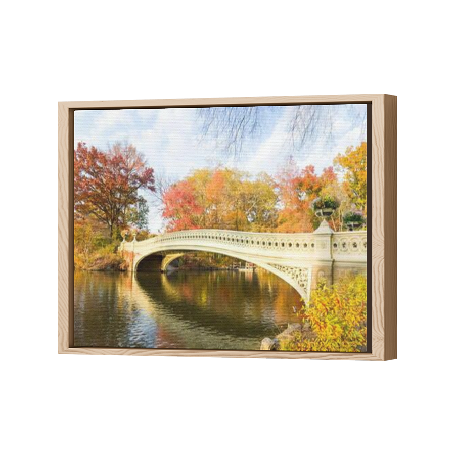 Thumbnail for Canvas - Wood Grain Floating Frame