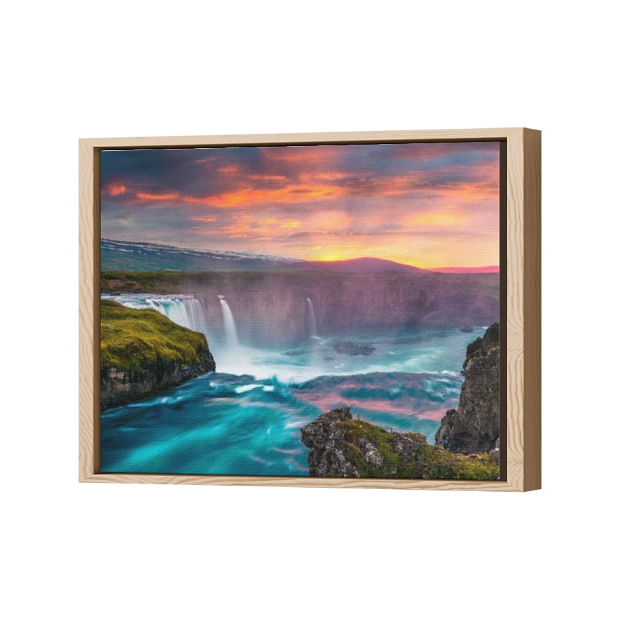 Thumbnail for Canvas - Wood Grain Floating Frame