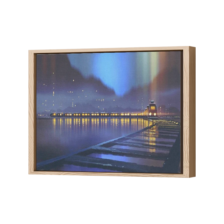 Thumbnail for Canvas - Wood Grain Floating Frame