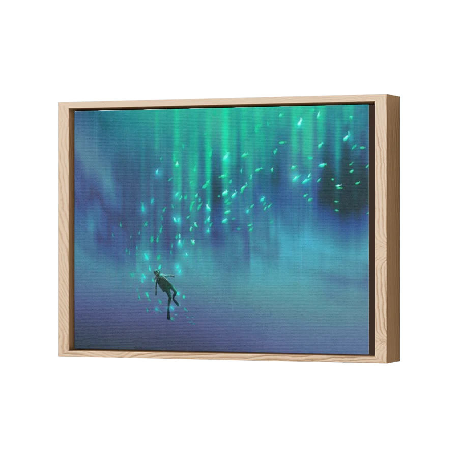 Thumbnail for Canvas - Wood Grain Floating Frame