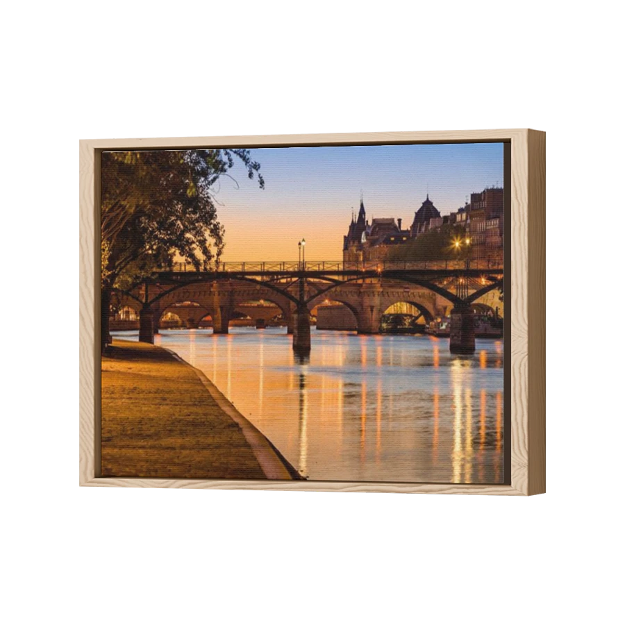 Thumbnail for Canvas - Wood Grain Floating Frame