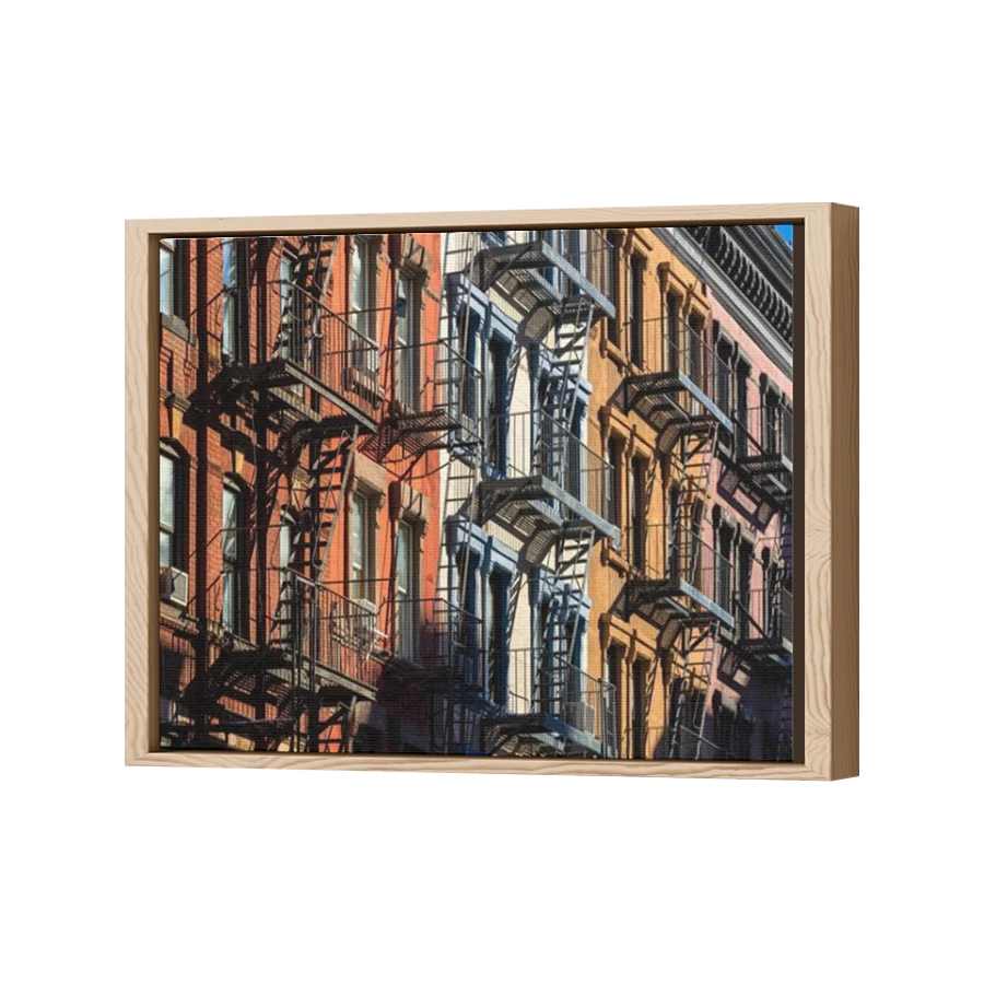 Thumbnail for Canvas - Wood Grain Floating Frame