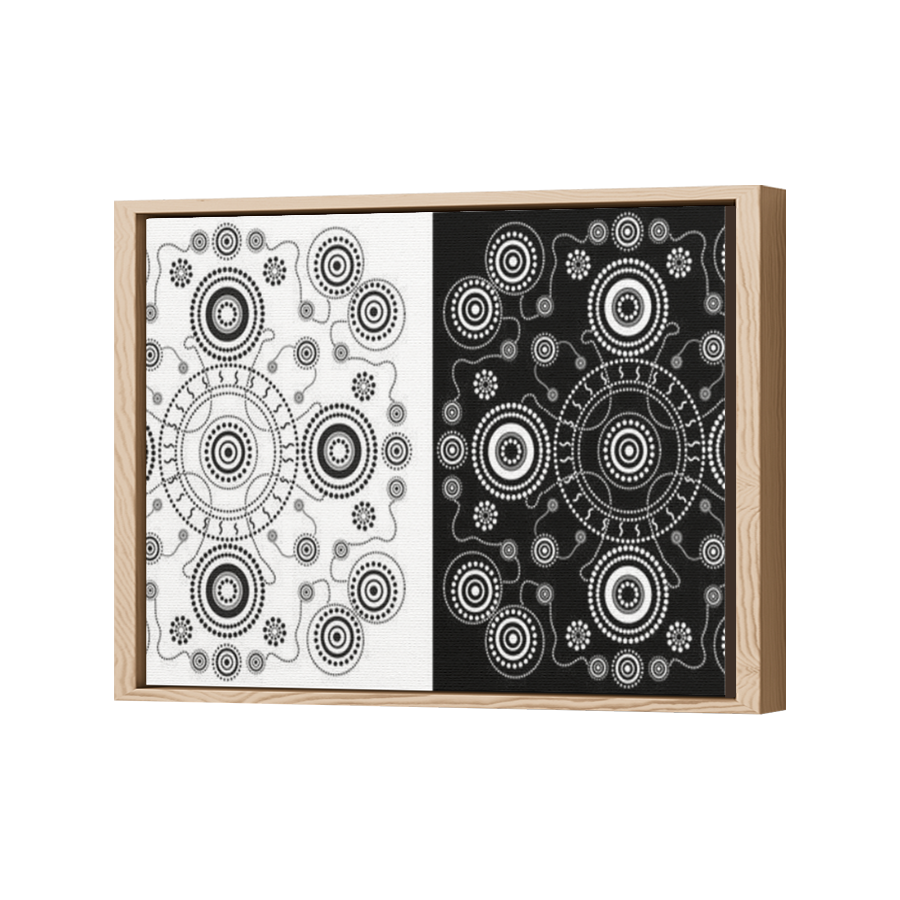 Thumbnail for Canvas - Wood Grain Floating Frame