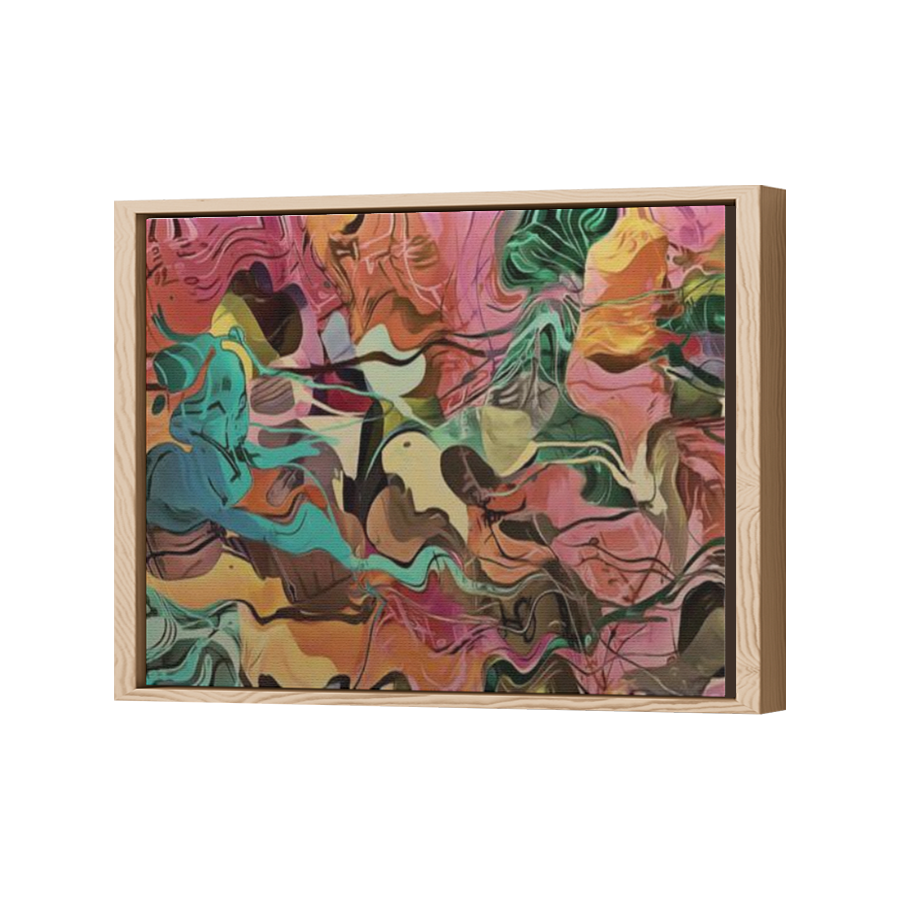 Thumbnail for Canvas - Wood Grain Floating Frame