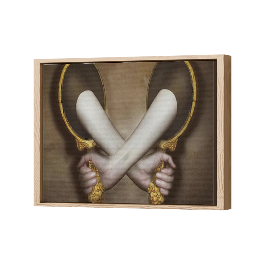Thumbnail for Canvas - Wood Grain Floating Frame