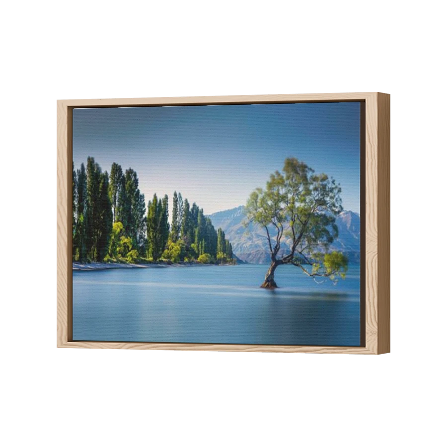 Thumbnail for Canvas - Wood Grain Floating Frame