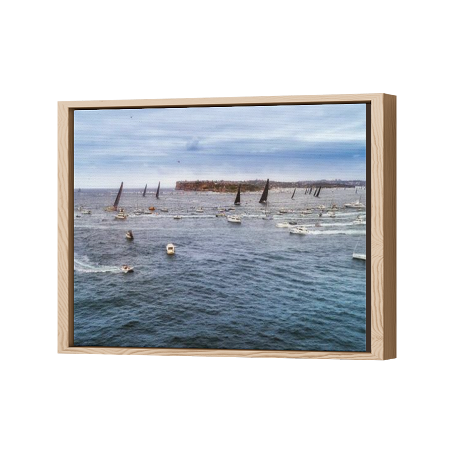 Thumbnail for Canvas - Wood Grain Floating Frame