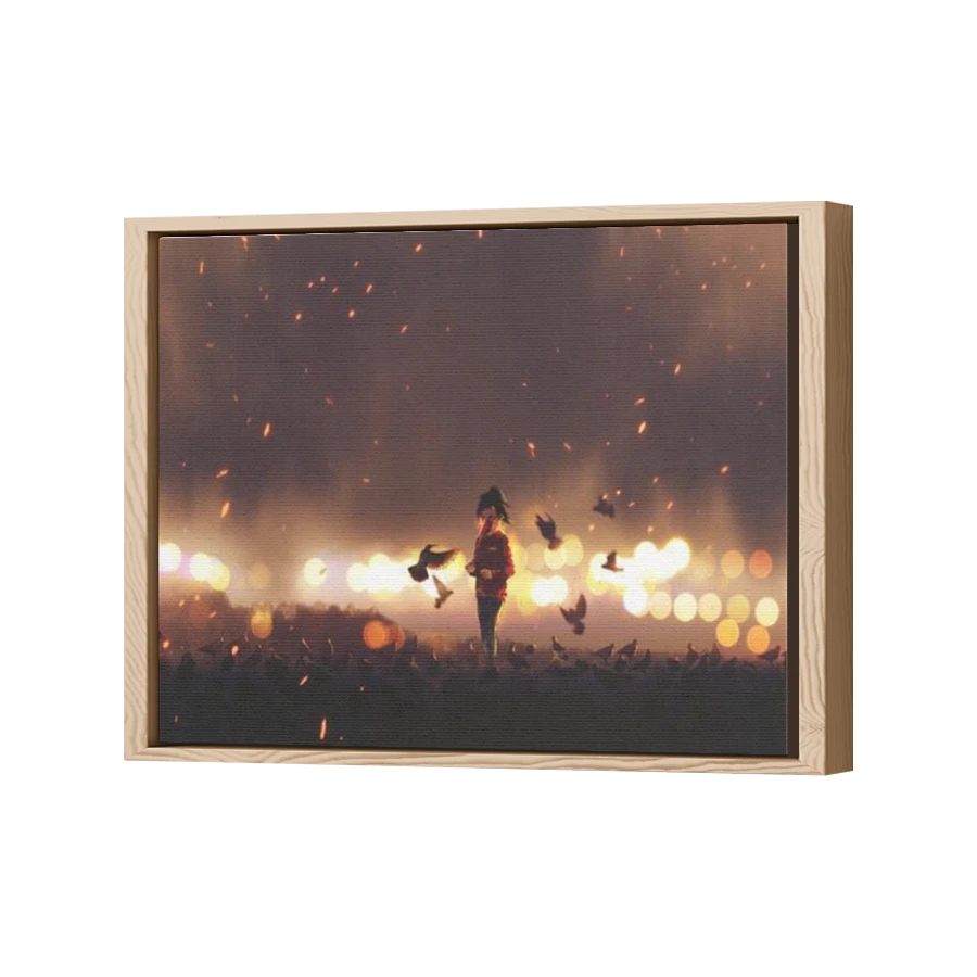 Thumbnail for Canvas - Wood Grain Floating Frame