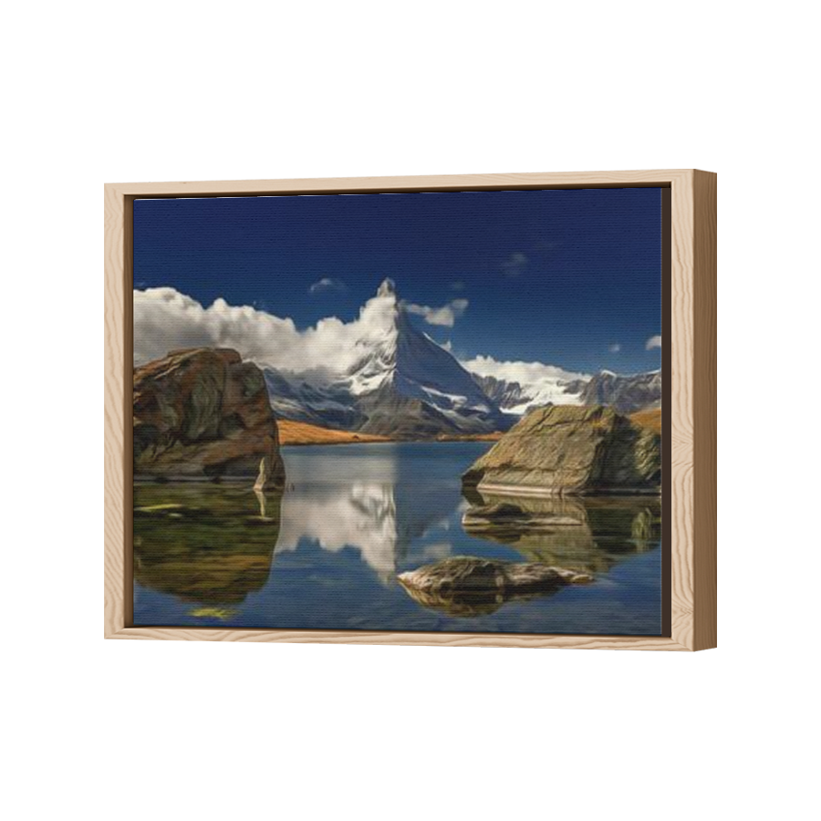 Thumbnail for Canvas - Wood Grain Floating Frame