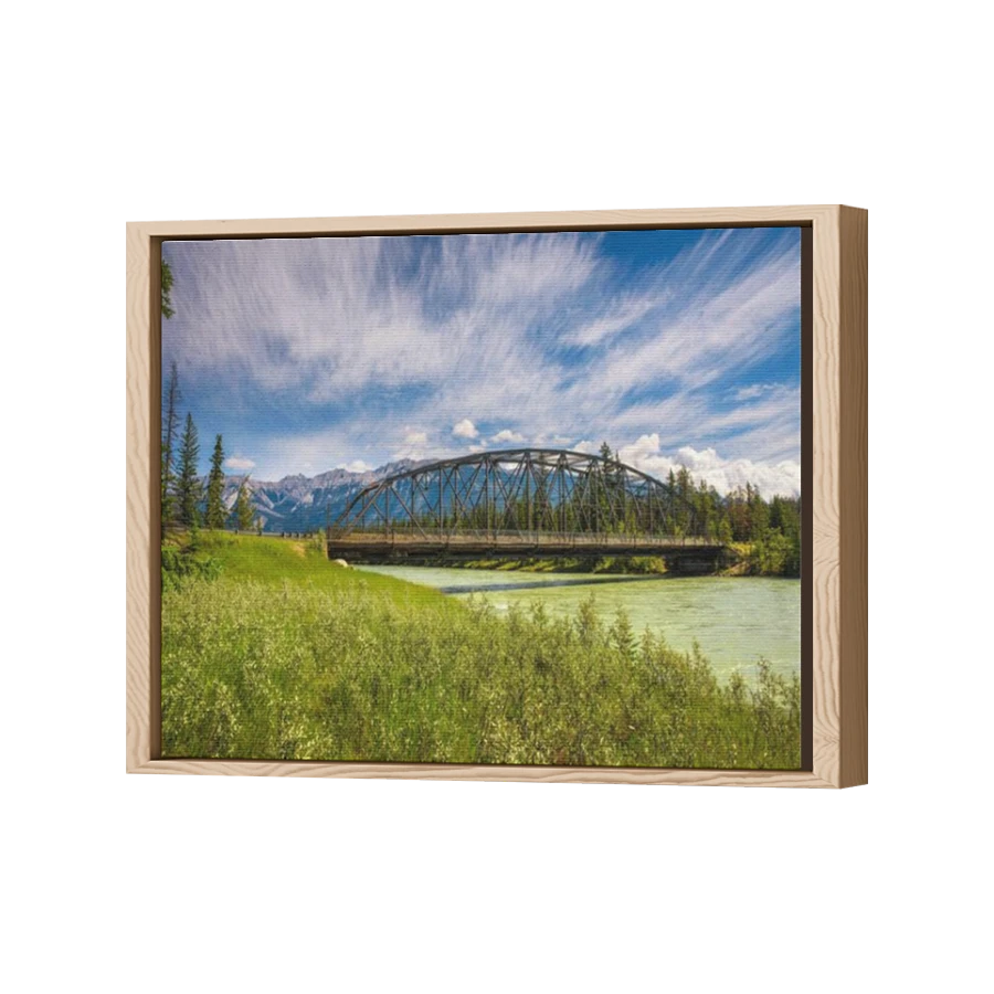 Thumbnail for Canvas - Wood Grain Floating Frame