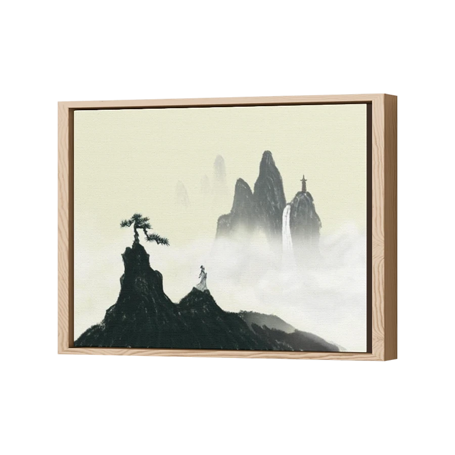 Thumbnail for Canvas - Wood Grain Floating Frame