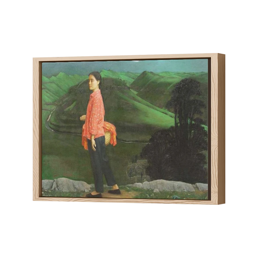 Thumbnail for Canvas - Wood Grain Floating Frame