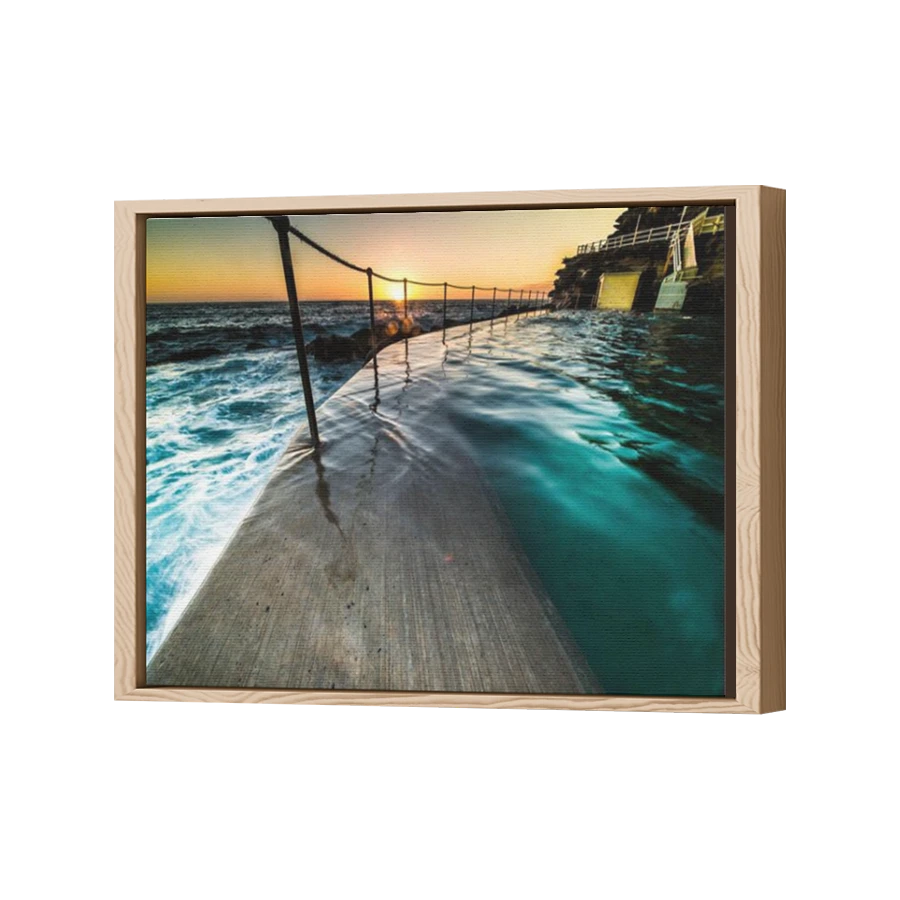 Thumbnail for Canvas - Wood Grain Floating Frame