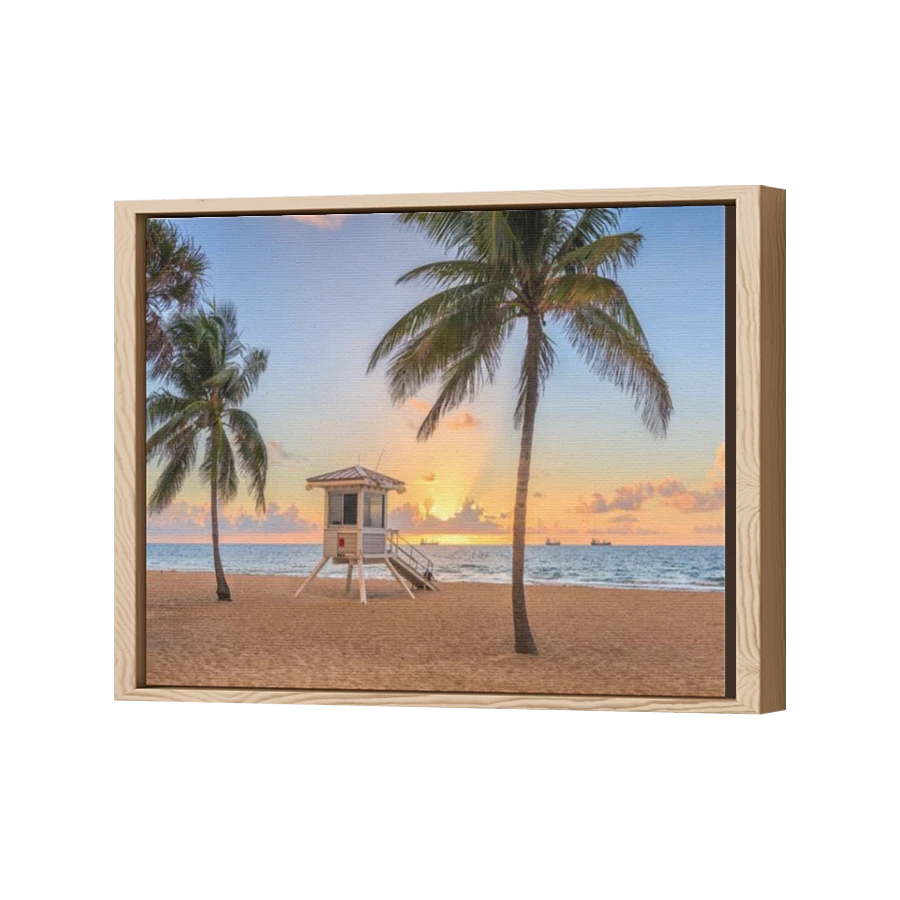 Thumbnail for Canvas - Wood Grain Floating Frame