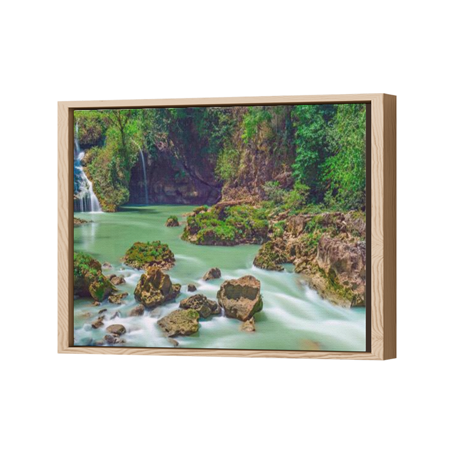 Thumbnail for Canvas - Wood Grain Floating Frame