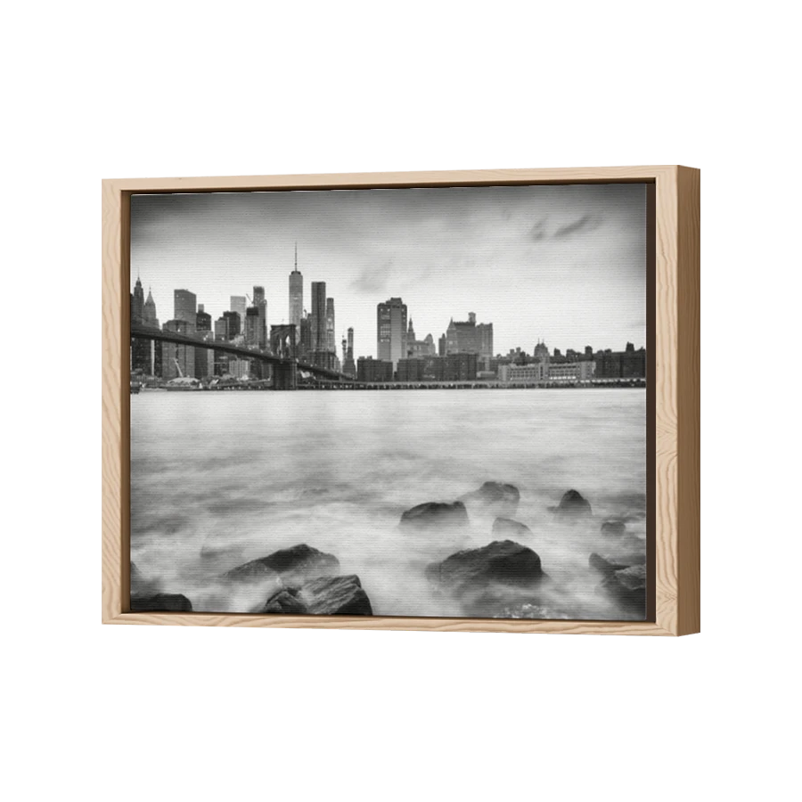 Thumbnail for Canvas - Wood Grain Floating Frame