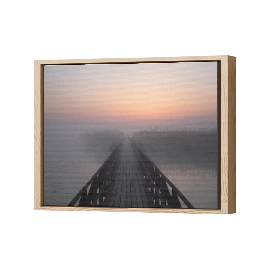 Thumbnail for Canvas - Wood Grain Floating Frame