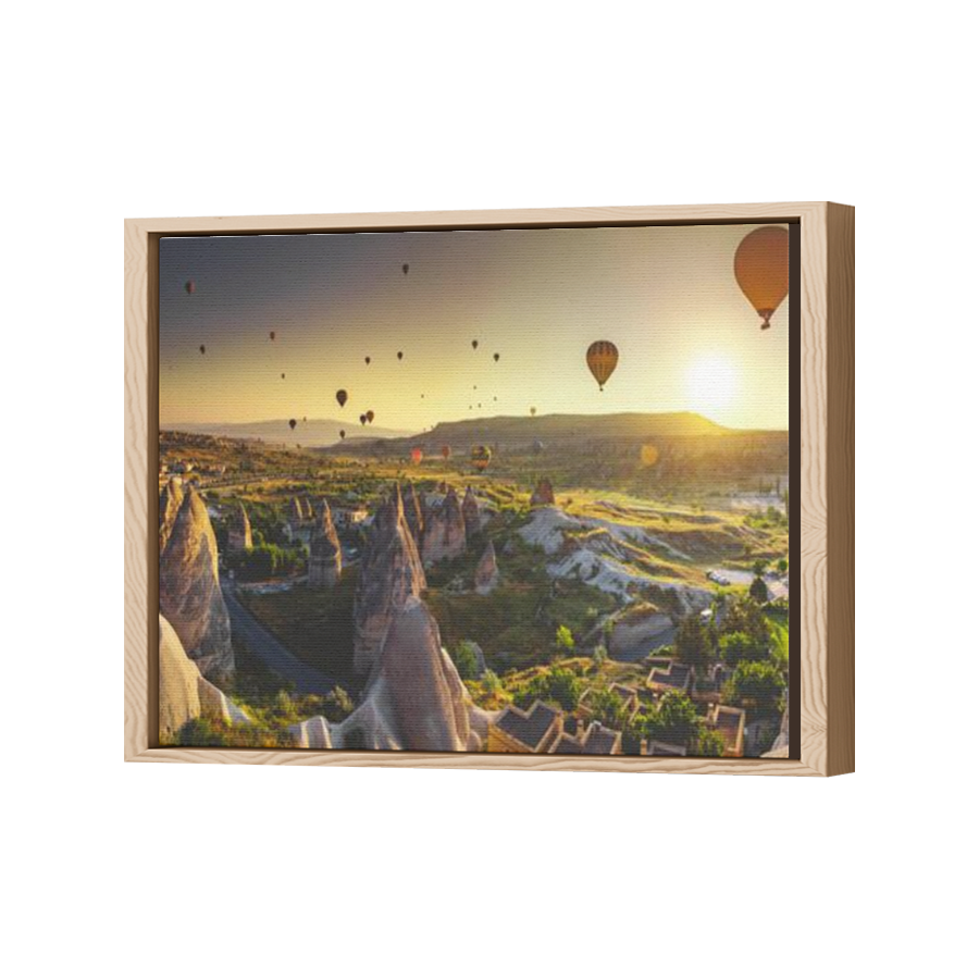 Thumbnail for Canvas - Wood Grain Floating Frame