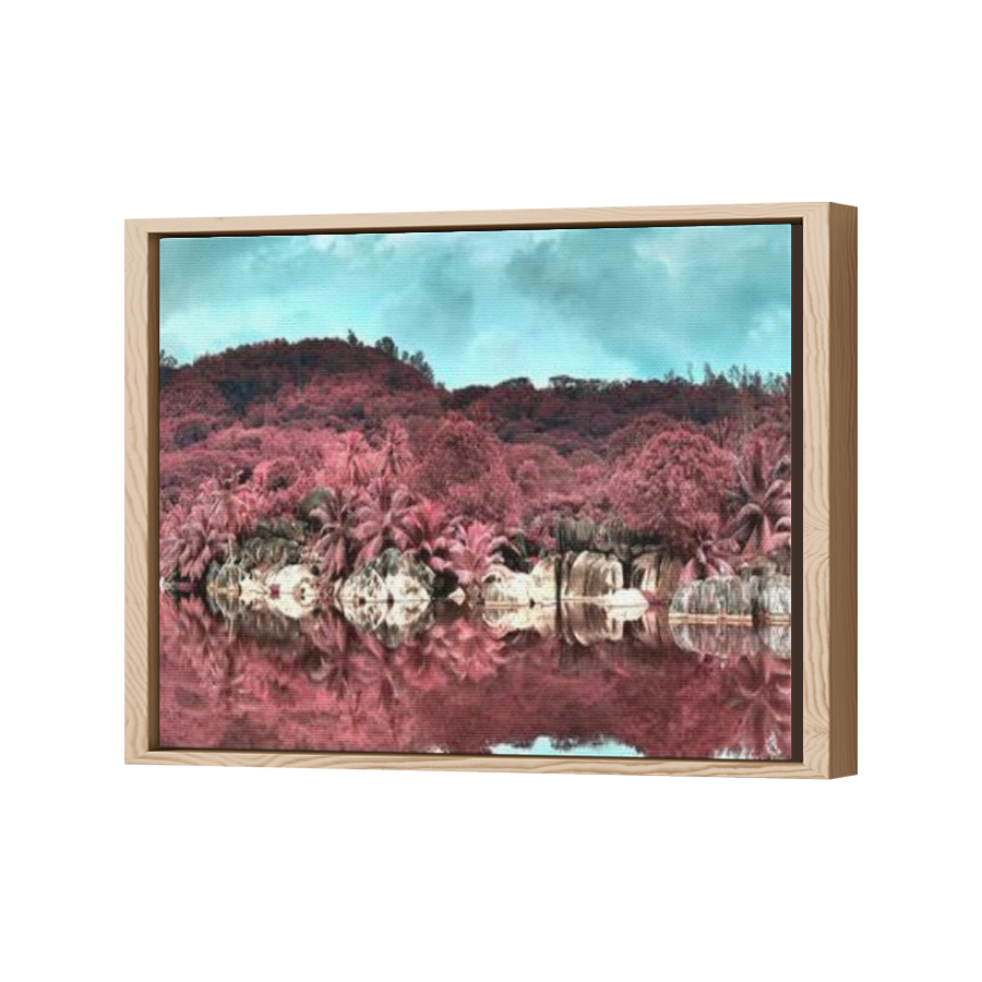 Thumbnail for Canvas - Wood Grain Floating Frame