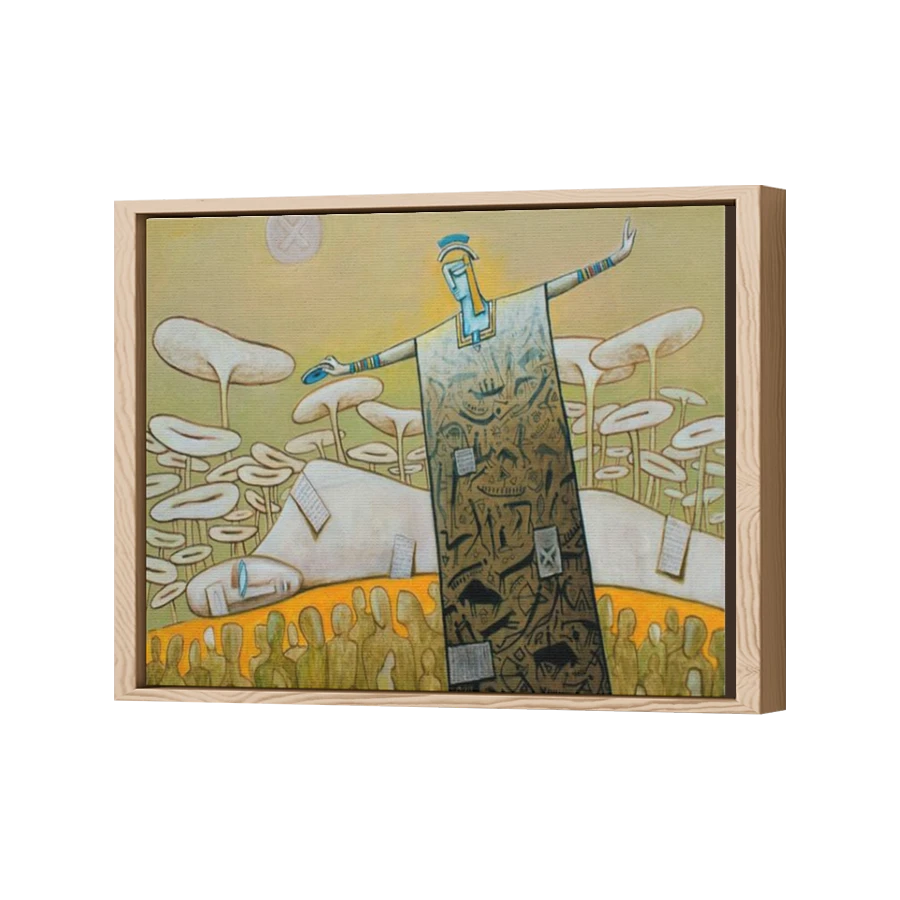 Thumbnail for Canvas - Wood Grain Floating Frame
