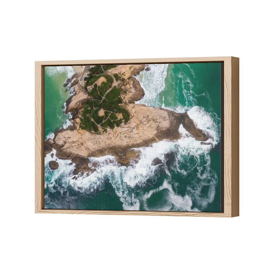 Thumbnail for Canvas - Wood Grain Floating Frame