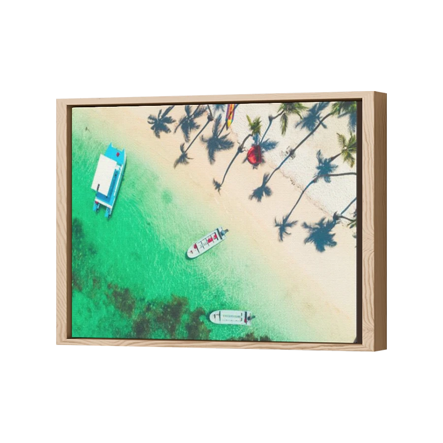 Thumbnail for Canvas - Wood Grain Floating Frame