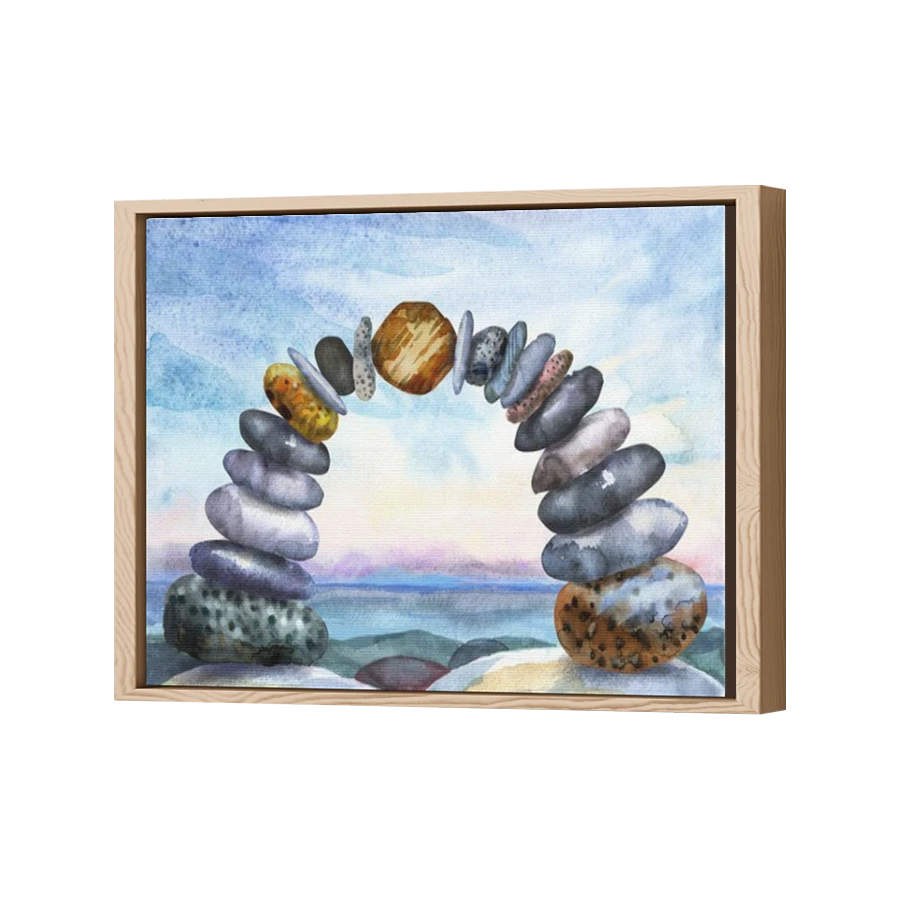 Thumbnail for Canvas - Wood Grain Floating Frame