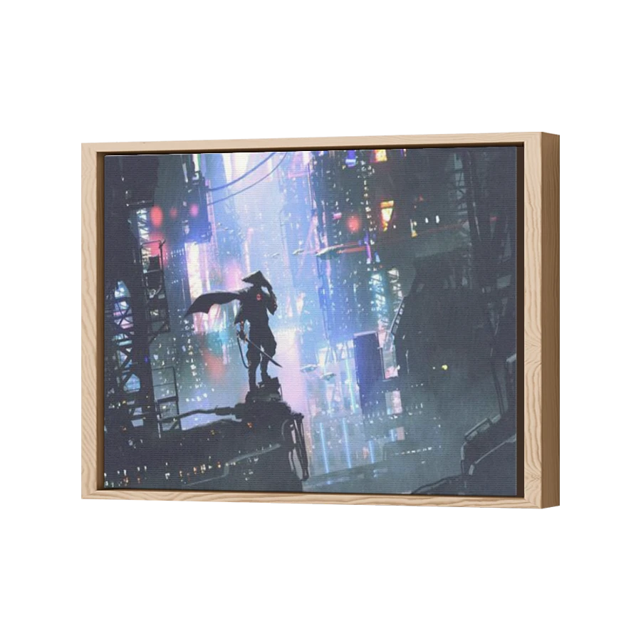 Thumbnail for Canvas - Wood Grain Floating Frame