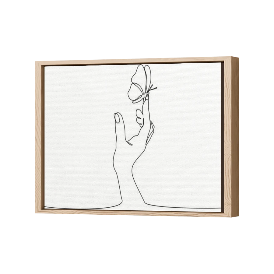 Thumbnail for Canvas - Wood Grain Floating Frame