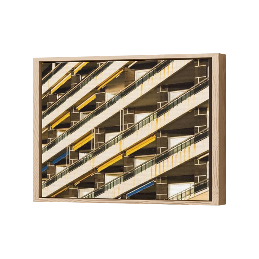 Thumbnail for Canvas - Wood Grain Floating Frame