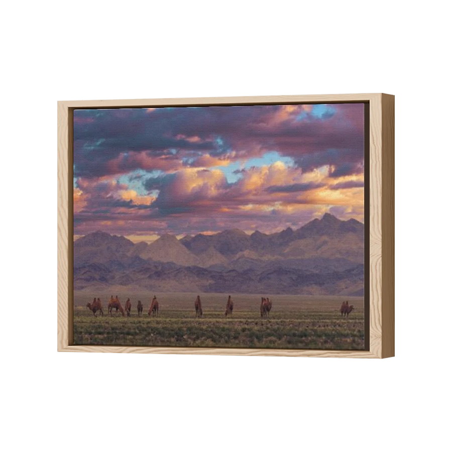 Thumbnail for Canvas - Wood Grain Floating Frame