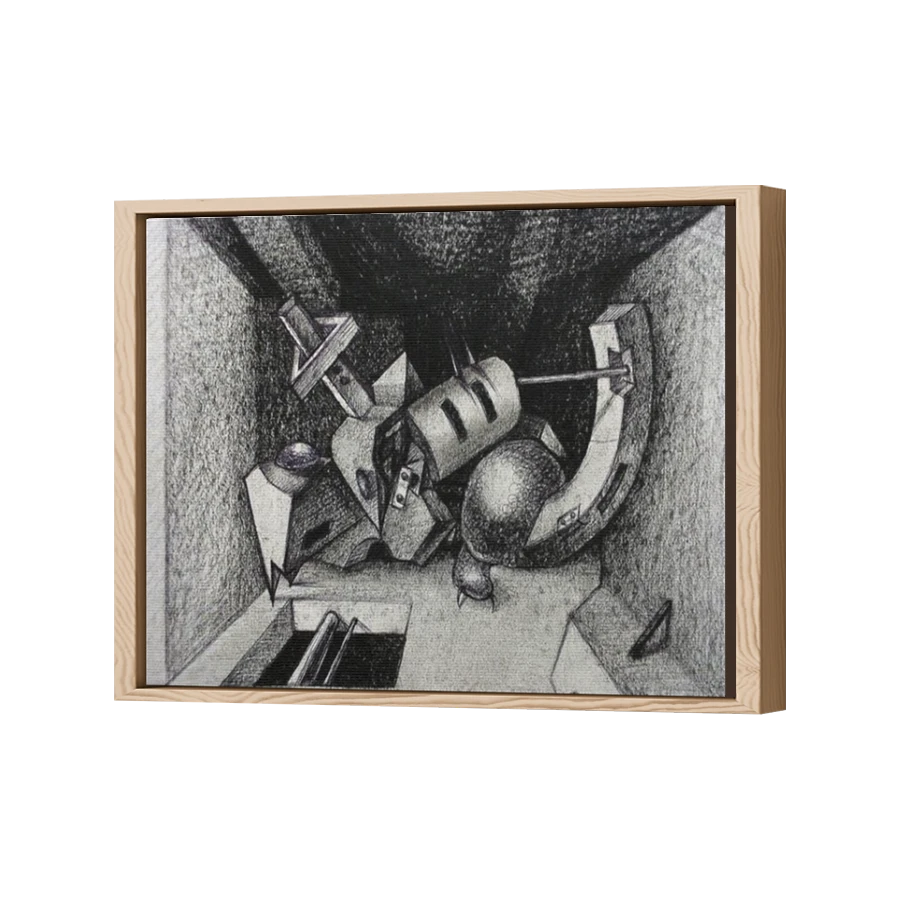 Thumbnail for Canvas - Wood Grain Floating Frame