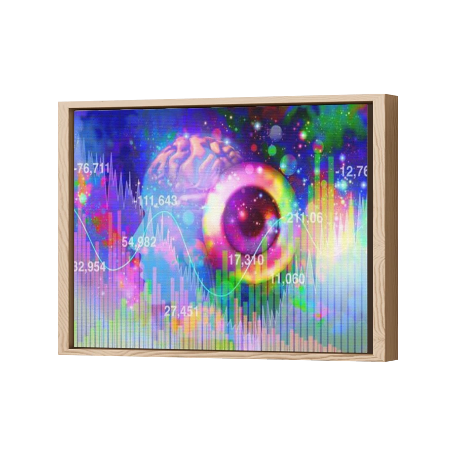 Thumbnail for Canvas - Wood Grain Floating Frame