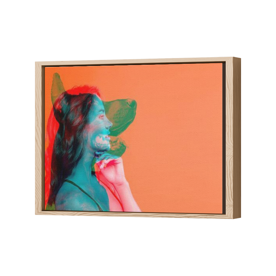 Thumbnail for Canvas - Wood Grain Floating Frame