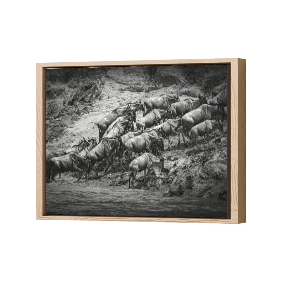 Thumbnail for Canvas - Wood Grain Floating Frame