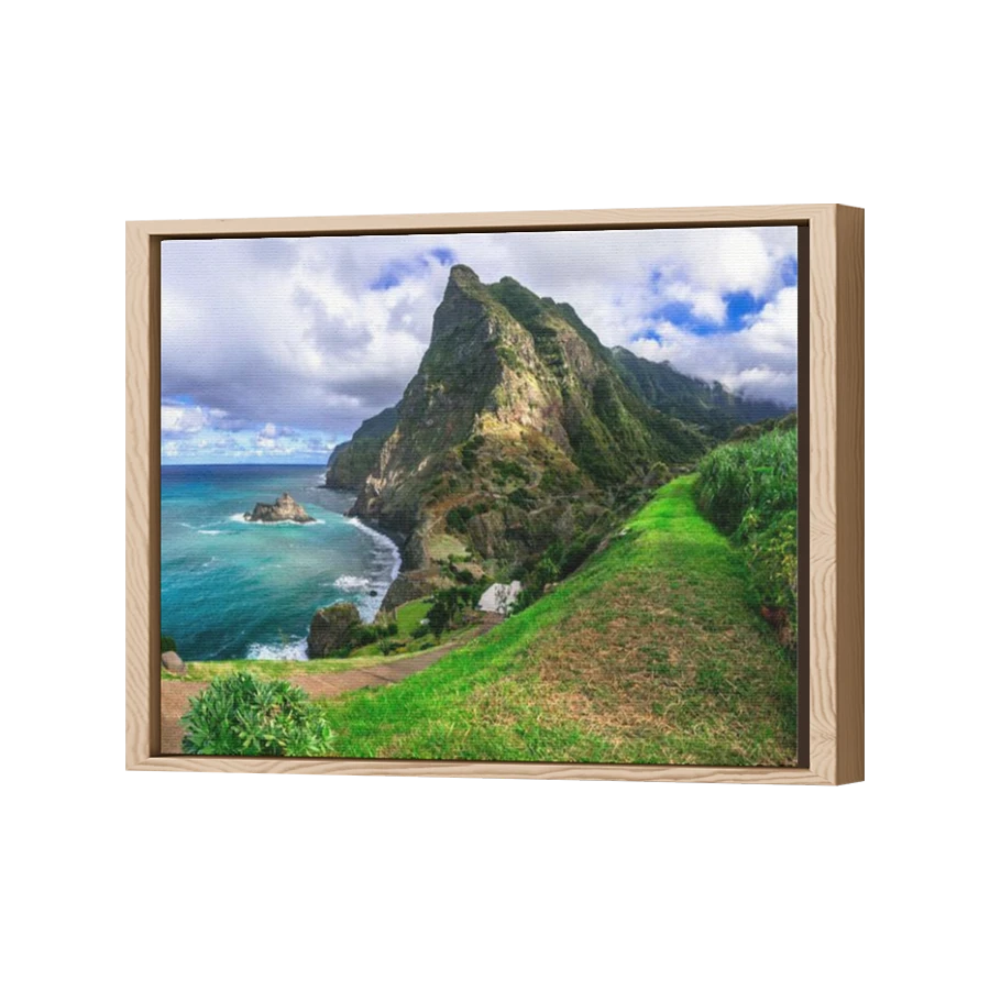 Thumbnail for Canvas - Wood Grain Floating Frame