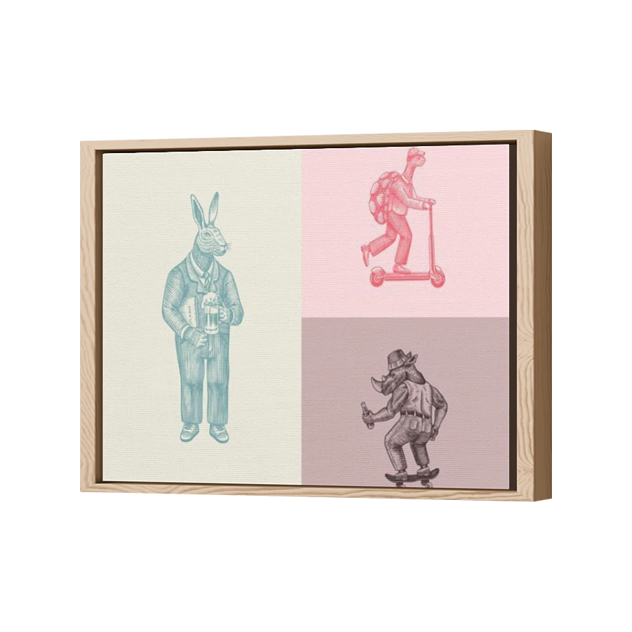 Thumbnail for Canvas - Wood Grain Floating Frame