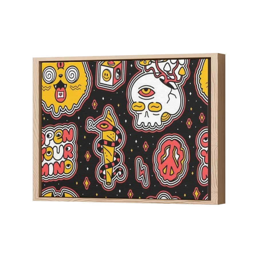 Thumbnail for Canvas - Wood Grain Floating Frame