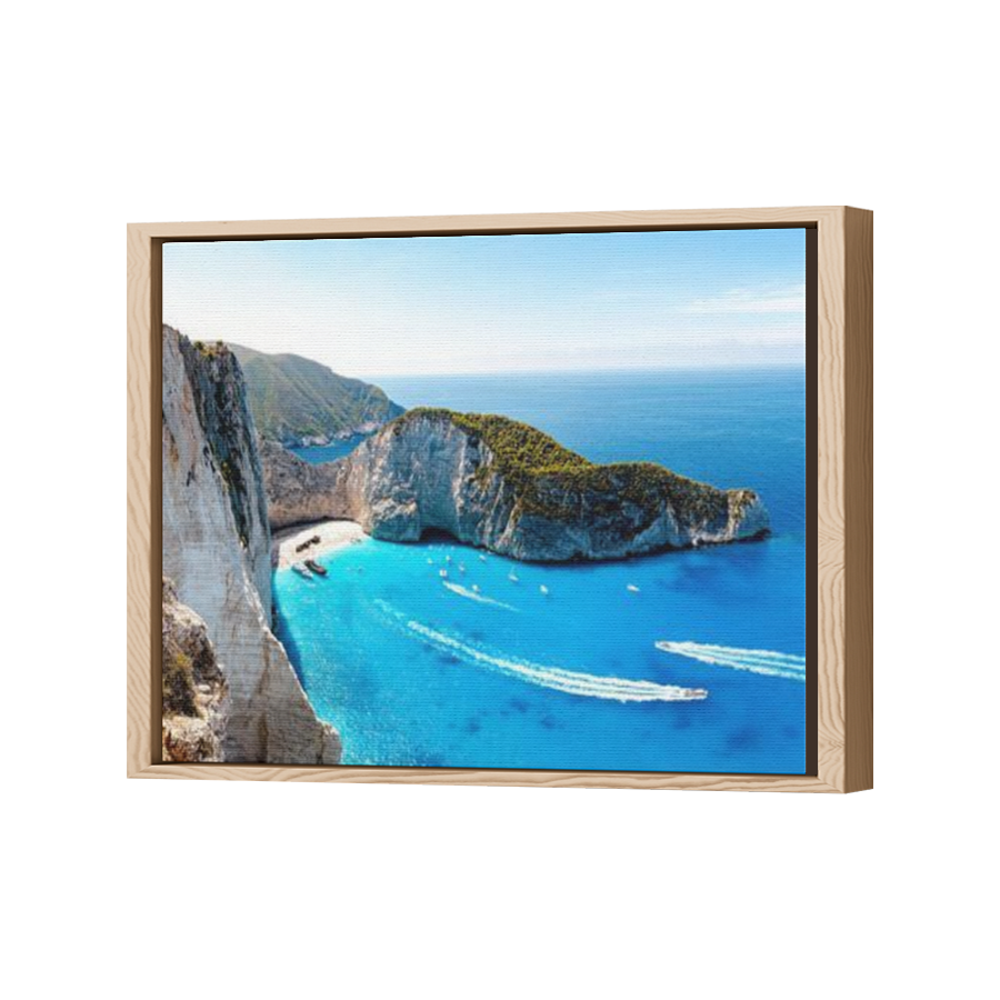 Thumbnail for Canvas - Wood Grain Floating Frame