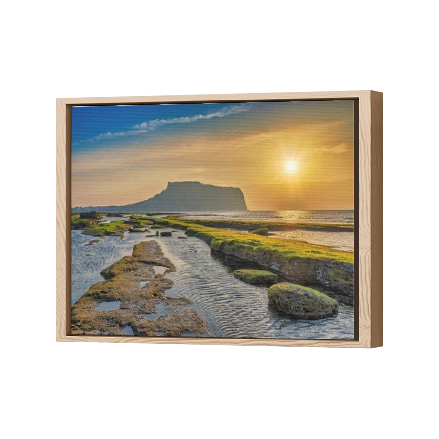 Thumbnail for Canvas - Wood Grain Floating Frame