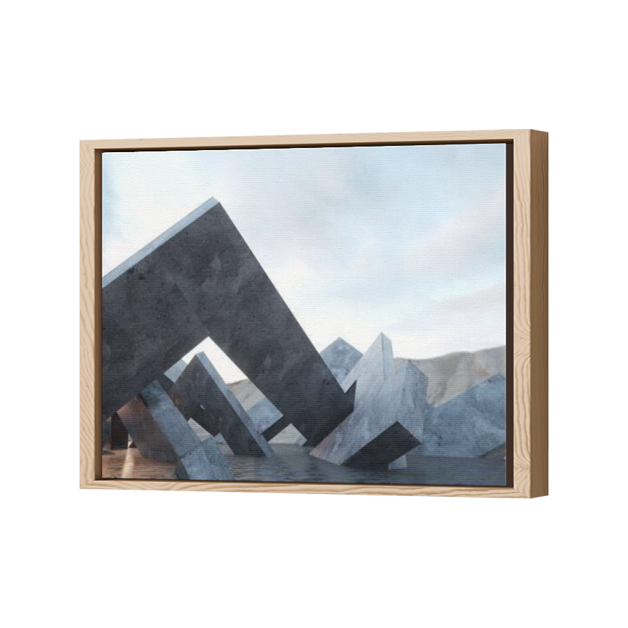 Thumbnail for Canvas - Wood Grain Floating Frame
