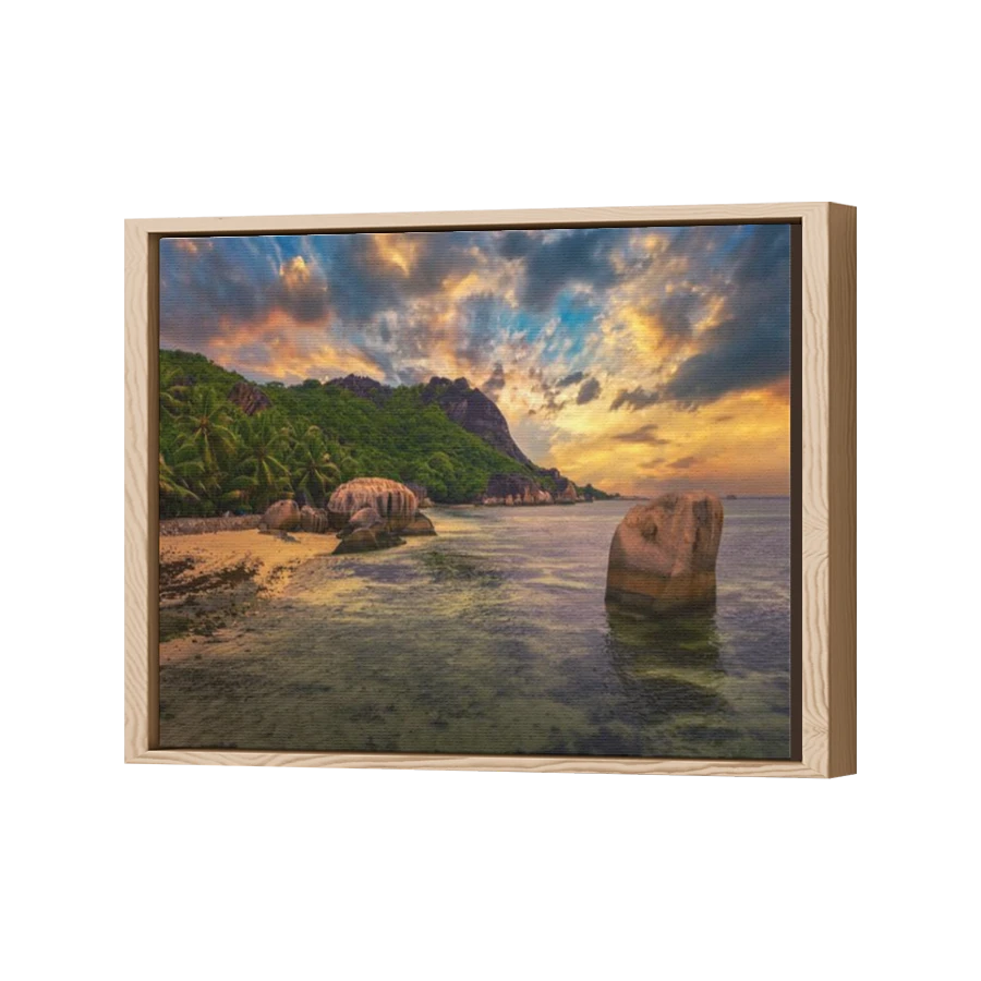 Thumbnail for Canvas - Wood Grain Floating Frame