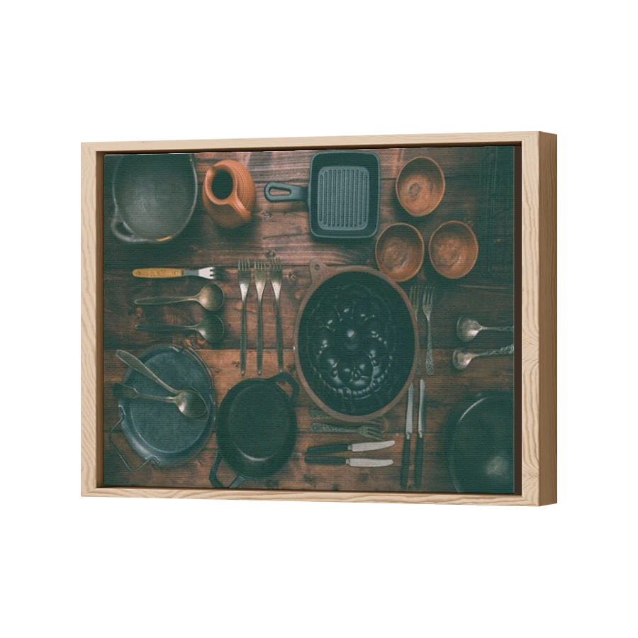 Thumbnail for Canvas - Wood Grain Floating Frame