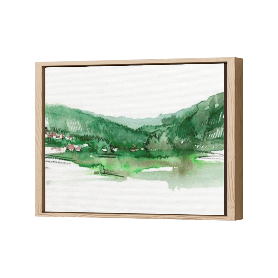 Thumbnail for Canvas - Wood Grain Floating Frame
