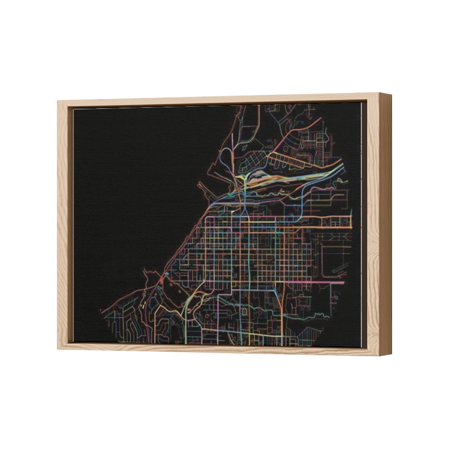 Thumbnail for Canvas - Wood Grain Floating Frame