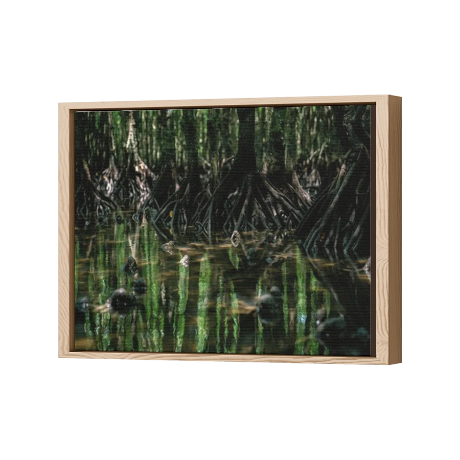 Thumbnail for Canvas - Wood Grain Floating Frame