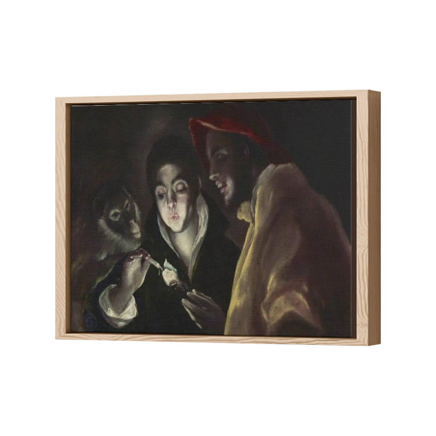 Thumbnail for Canvas - Wood Grain Floating Frame