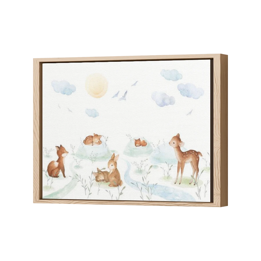 Thumbnail for Canvas - Wood Grain Floating Frame