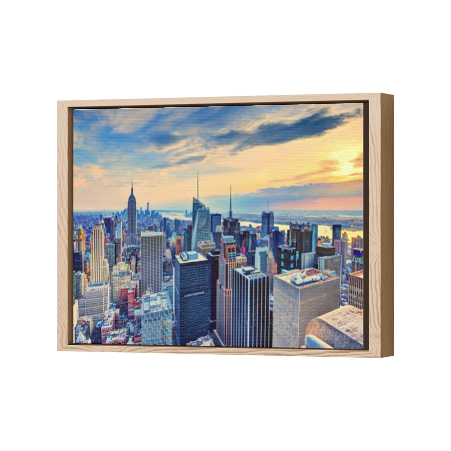 Thumbnail for Canvas - Wood Grain Floating Frame